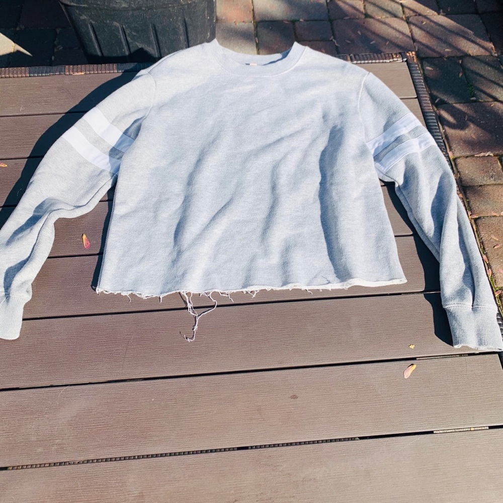 Gray Cropped Crewneck